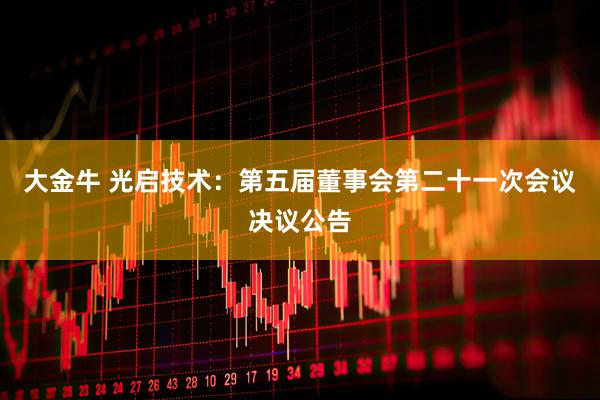 大金牛 光启技术：第五届董事会第二十一次会议决议公告